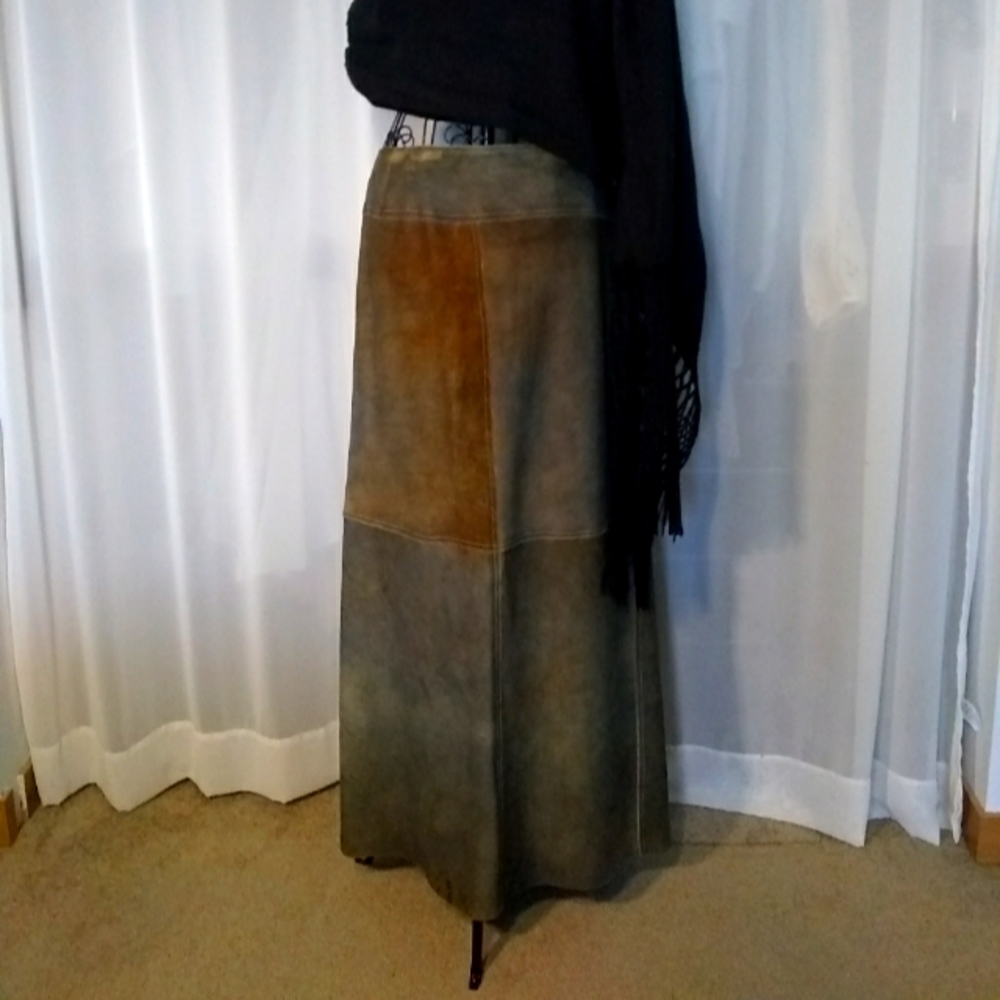 Long Leather Skirt